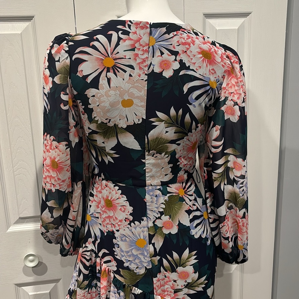 NWOT Eliza J floral ruffle high low maxi - Picture 10 of 13